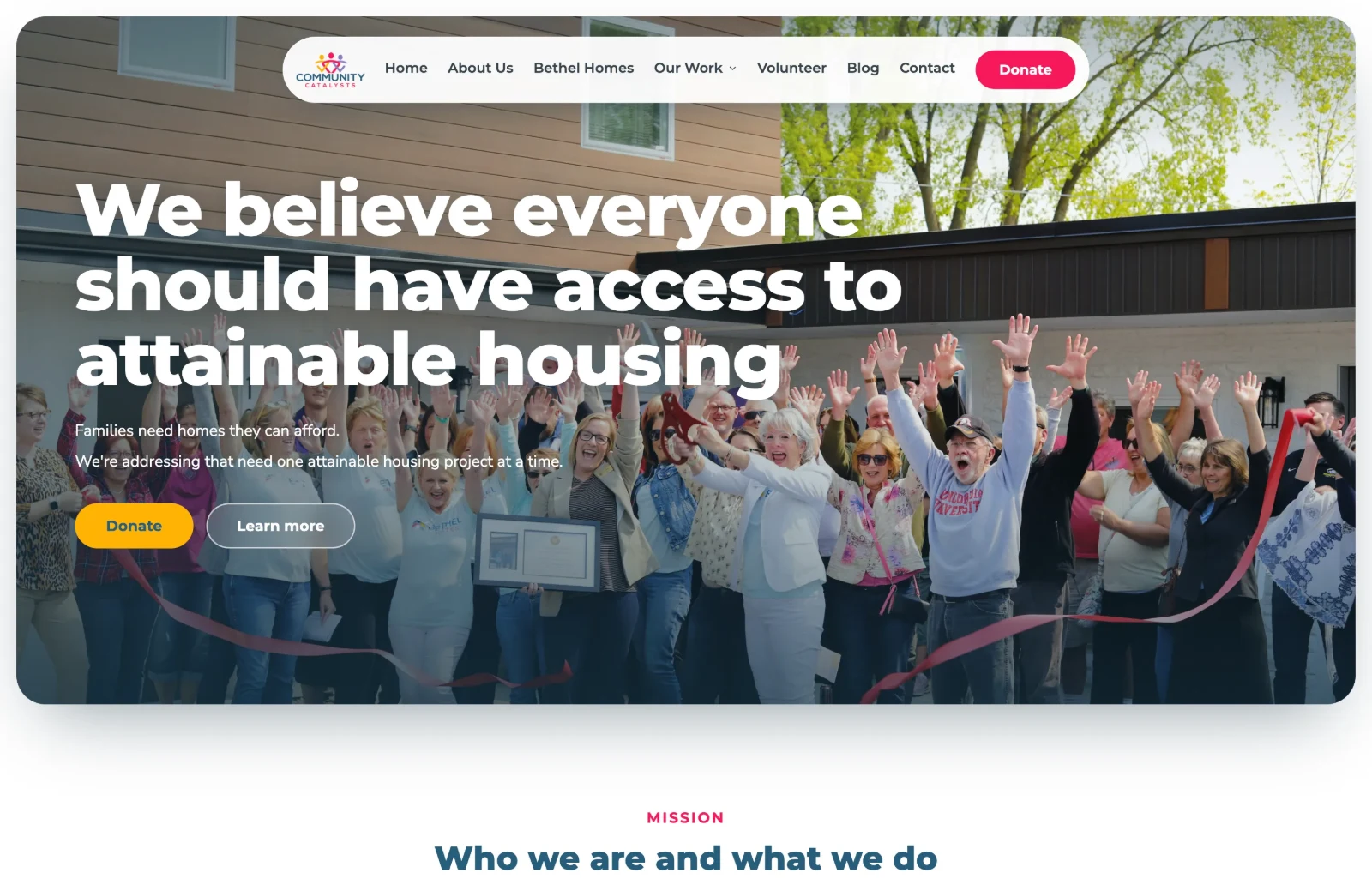 Community Catalysts homepage