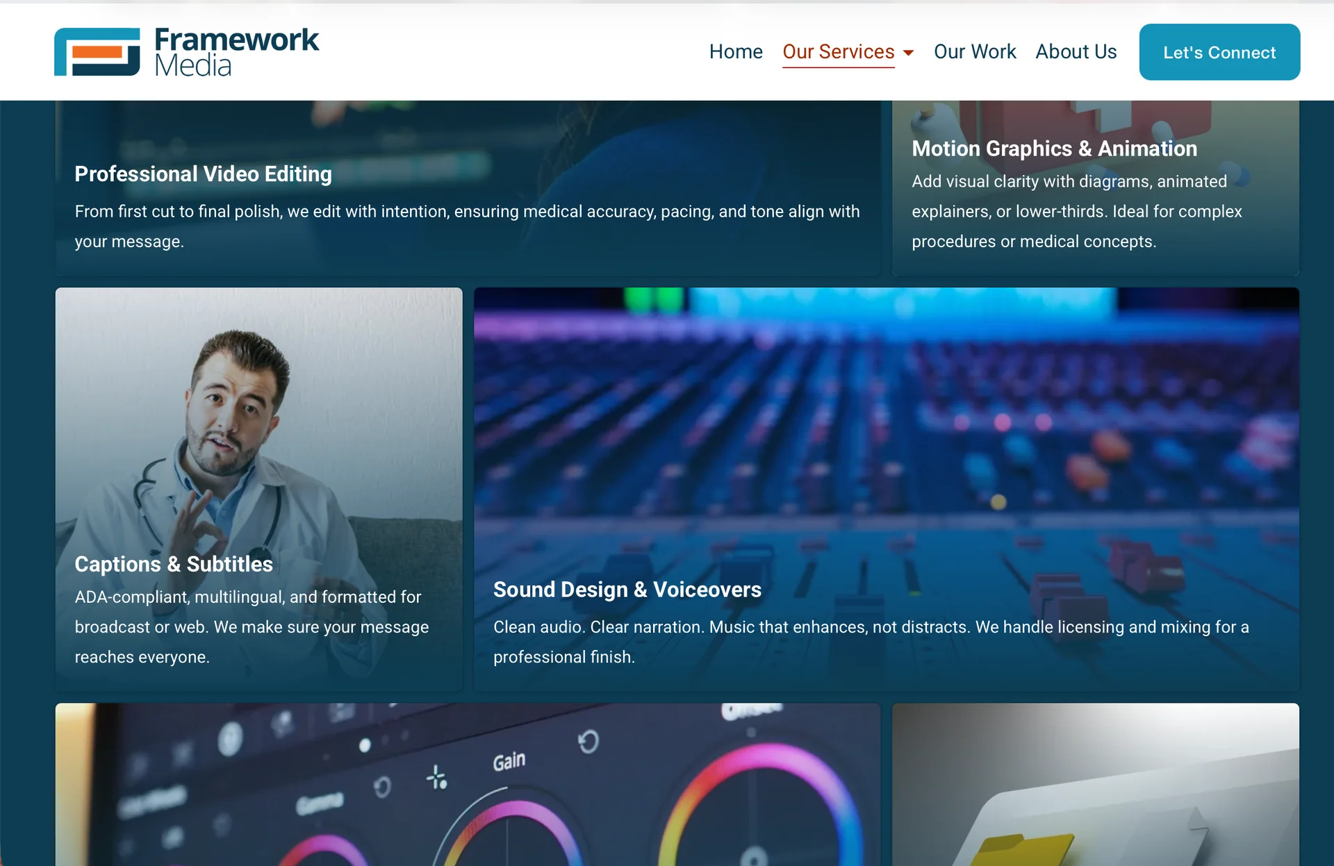 Framework Media, production services