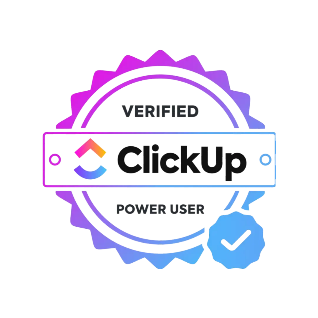 ClickUp Verified Power User badge