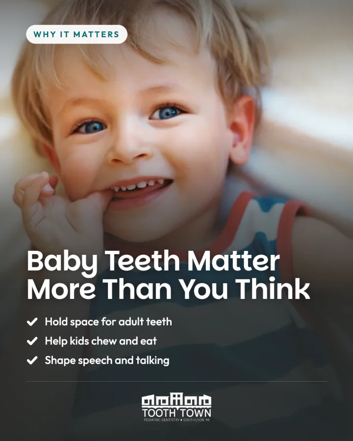 Tooth Town social post: Apple slices or string cheese?